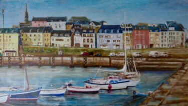Peinture intitulée "Douarnenez . Le por…" par Jean Barace, Œuvre d'art originale, Acrylique
