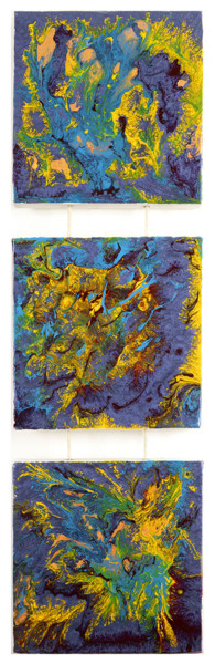 Malerei mit dem Titel "Triptyque" von Innox, Original-Kunstwerk, Acryl
