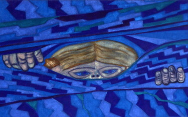 Peinture intitulée "Le petit curieux" par Laure Barlet, Œuvre d'art originale, Huile