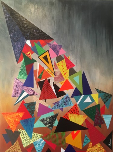 Peinture intitulée "La corne d’abondance" par Hkine, Œuvre d'art originale, Acrylique