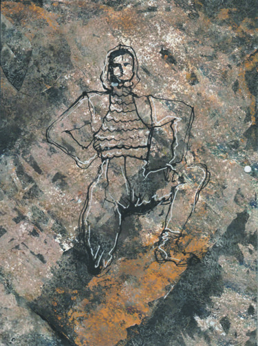 Hybride Drawing titled "Hybride" by Elisabeth Tiffon (Eli TIFFON CUENCA), Original Artwork, Ink