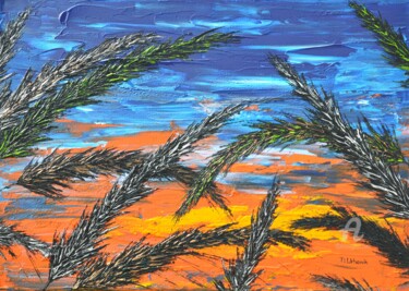 绘画 标题为“Grass In Blue Color” 由Daniel Urbaník, 原创艺术品, 丙烯