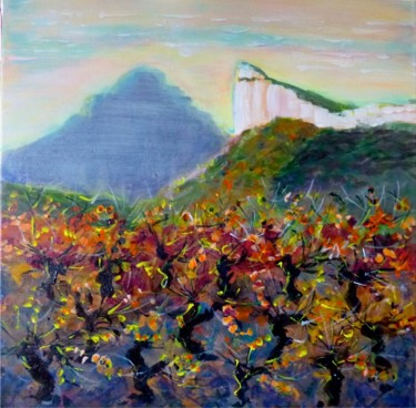 Peinture intitulée "Le rayon vert" par Geneviève Baud Caizergues, Œuvre d'art originale, Huile