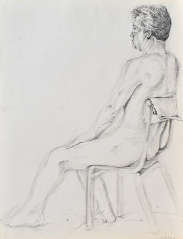 Le britanique Dessin intitulée "Le britanique" par Elisabeth Tiffon (Eli TIFFON CUENCA), Œuvre d'art originale, Crayon