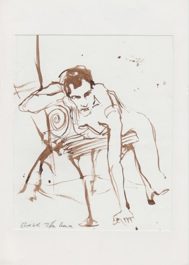 Le britanique III Peinture intitulée "Le britanique III" par Elisabeth Tiffon (Eli TIFFON CUENCA), Œuvre d'art originale, Encre