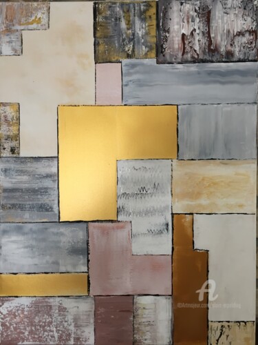 Peinture intitulée "Le monde cubiste V" par Alain Erpelding, Œuvre d'art originale, Acrylique