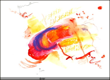 Desenho intitulada "Drapeau Flag  Флаг" por Dima Dima Vil Ms Wilms (Rok Zivopisec Rock Painter), Obras de arte originais, Gu…