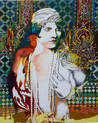 Peinture intitulée "Le dessin mystère" par Gerard Picard, Œuvre d'art originale