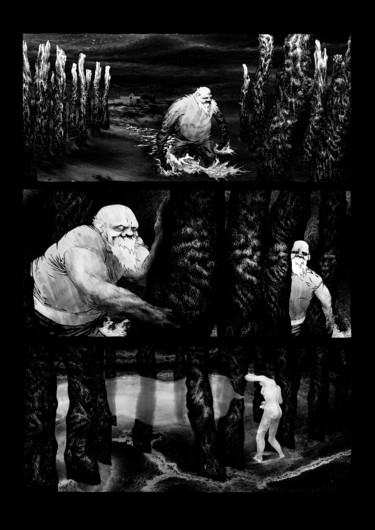 Dessin intitulée "p74" par Sébastien Bocquet, Œuvre d'art originale