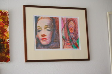 Marlene and Me Drawing titled "Marlene and Me" by Pertti Matikainen, Original Artwork, Pastel
