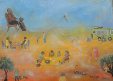 Painting titled "Memories 2" by Asher, Original Artwork, Oil