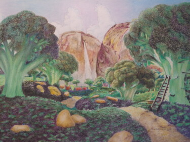 Painting titled "Nature sauvage et c…" by Jacques Tafforeau, Original Artwork, Other