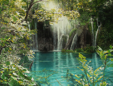 Painting titled "paraiseaux.png" by Passionavion, Original Artwork, Gouache