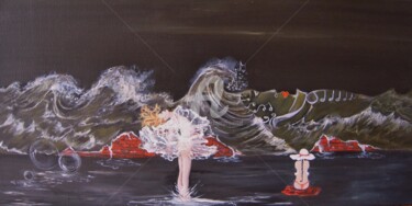 Schilderij getiteld "Manteau ruisselant…" door Chantal Roussel Roggia, Origineel Kunstwerk, Anders