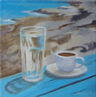 Summer Drops VI: Greek morning! Peinture intitulée "Summer Drops VI: Gr…" par Ageliki Aggelike, Œuvre d'art originale, Huile Monté sur Châssis en bois