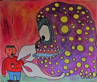 Painting titled "Crême glaçée" by Aorlius, Original Artwork, Acrylic