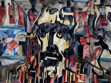 "Bühne des Lebens" başlıklı Tablo Vera Boldt tarafından, Orijinal sanat, Suluboya