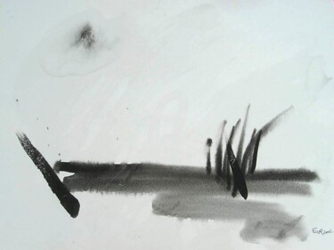 제목이 "Salagou No3 eauCiel…"인 미술작품 Ev.A. Ramlot로, 원작, 잉크