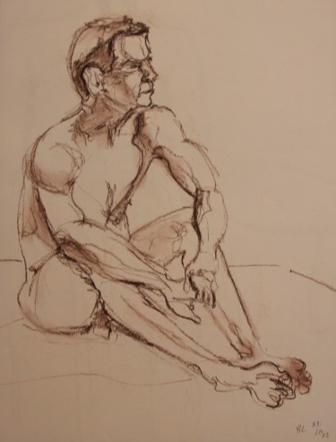 Dessin intitulée "NR N°1" par R. Cavalié, Œuvre d'art originale, Conté