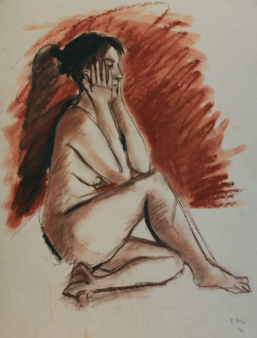 Dessin intitulée "NR N° 4" par R. Cavalié, Œuvre d'art originale, Craie