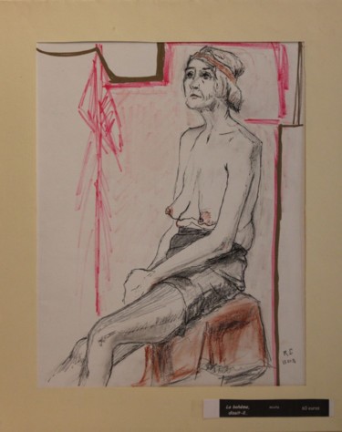 Dessin intitulée "N.R. N°5" par R. Cavalié, Œuvre d'art originale, Fusain