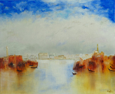 Schilderij getiteld "VENISE - d'après W.…" door Brigitte Menon, Origineel Kunstwerk, Olie