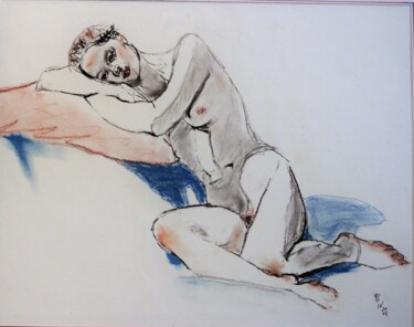 Dessin intitulée "N.R. N° 15" par R. Cavalié, Œuvre d'art originale, Pastel