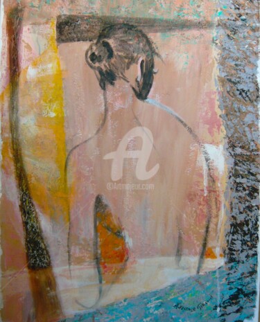 chignon-de-danseuse Peinture intitulée "chignon-de-danseuse" par Annie-France Giroud, Œuvre d'art originale, Acrylique