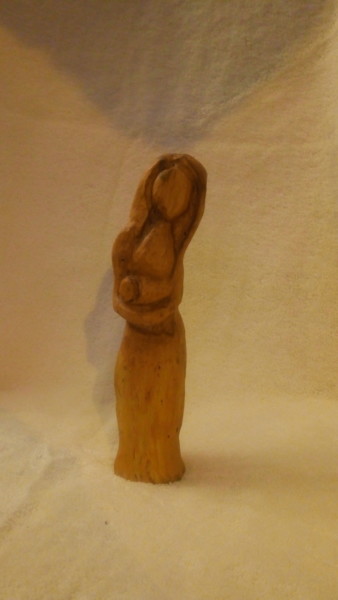 Sculpture intitulée "mere-et-enfant.jpg" par Martine Chatain Ottelé, Œuvre d'art originale