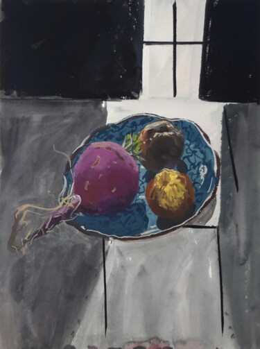 Peinture intitulée "Les oubliés." par Roland Gschwind, Œuvre d'art originale, Gouache