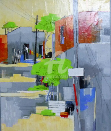 Peinture intitulée "Vila autodromo II" par James Burgevin, Œuvre d'art originale, Acrylique