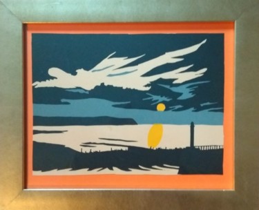 印花与版画 标题为“Whitby harbour” 由Paul Antwis, 原创艺术品, 丝网印刷