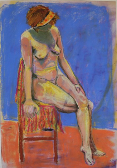 N°452 Petit clin d’œil vers l'été Dessin intitulée "N°452 Petit clin d…" par R. Cavalié, Œuvre d'art originale, Pastel