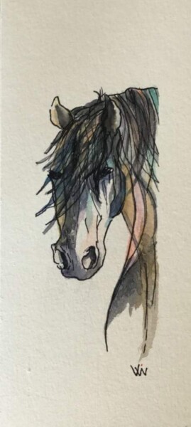 Peinture intitulée "« Le coquin »" par Viviane Arsenault (Viv), Œuvre d'art originale, Aquarelle