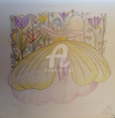 Dessin intitulée "Douceur ©" par Bega, Œuvre d'art originale, Aquarelle