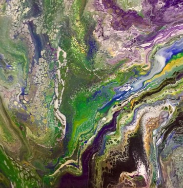 Peinture intitulée ""Ma Terre vue du ci…" par Adina De Souzy, Œuvre d'art originale