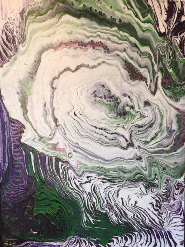 Peinture intitulée ""Rêve d'agate"" par Adina De Souzy, Œuvre d'art originale