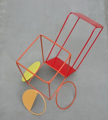 Sculpture intitulée "Le premier mot : A.…" par Etienne Frouin (E9 Inertion), Œuvre d'art originale, Métaux