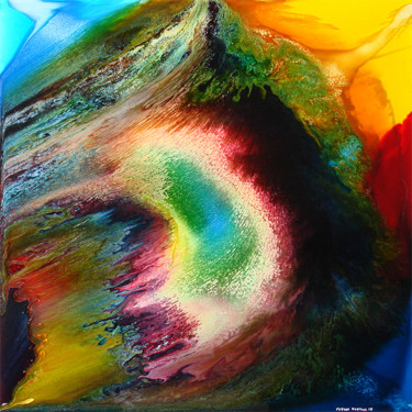 Schilderij getiteld "Rising the sky" door Teresa Martins, Origineel Kunstwerk, Anders