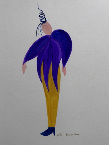 Peinture intitulée "Femme Liane" par Laure Barlet, Œuvre d'art originale, Aquarelle