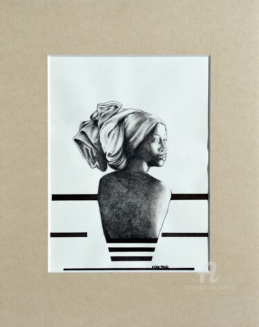 Dessin intitulée "A dos nu" par Elisetot, Œuvre d'art originale, Crayon