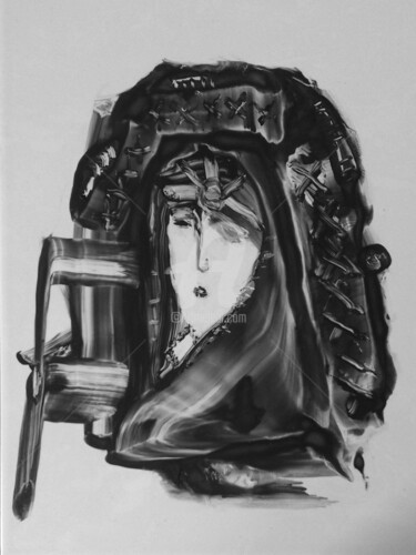 Painting titled "Making  Belts" by Rajka Serbak, Original Artwork