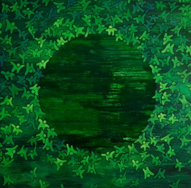 Peinture intitulée "Le viol de la forêt" par Pascal Buffard, Œuvre d'art originale