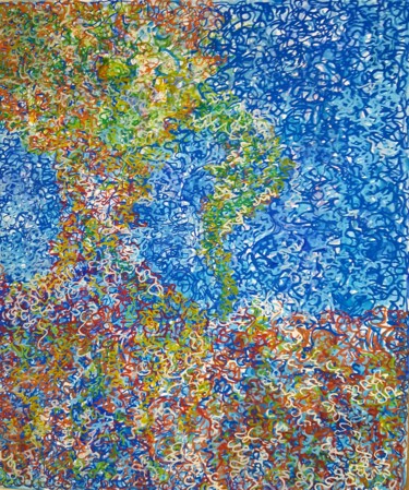图画 标题为“Lagon vert Bolivie.…” 由Thierry Pujalte, 原创艺术品, 标记