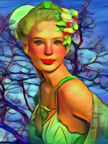 Une femme dans la nature