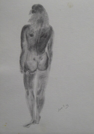 Dessin intitulée "Nu debout" par Laure Barlet, Œuvre d'art originale, Crayon
