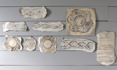 Artisanat intitulée "Dentelle sigillées" par Laure Barlet, Œuvre d'art originale, Décoration de maison