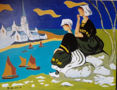 REGARD SUR LA COTE Peinture intitulée "REGARD SUR LA COTE" par Michele Devinante, Œuvre d'art originale
