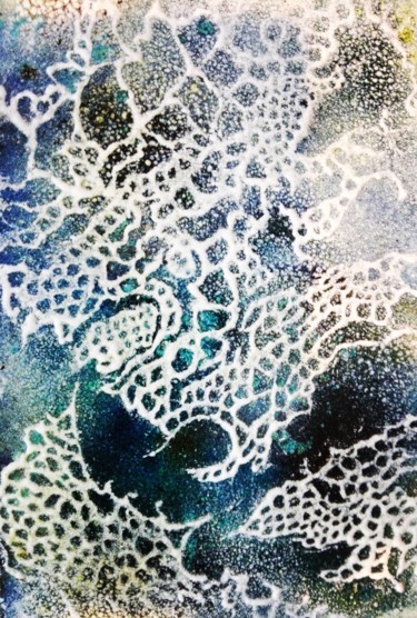 Malerei mit dem Titel "Izanami - Pièce uni…" von Isabelle Mathis, Original-Kunstwerk, Emaille