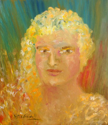 Chair de couleurs solaires ou visage-d'or 绘画 标题为“Chair de couleurs s…” 由Marie-Sophie Ewreïnoff (Sofi Ewreïnoff), 原创艺术品, 油